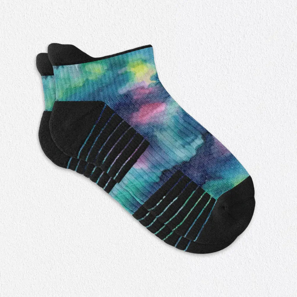 Voysox Northern Lights Ankle Compression Socks, Gentle Support for Heavy & Tired Feet