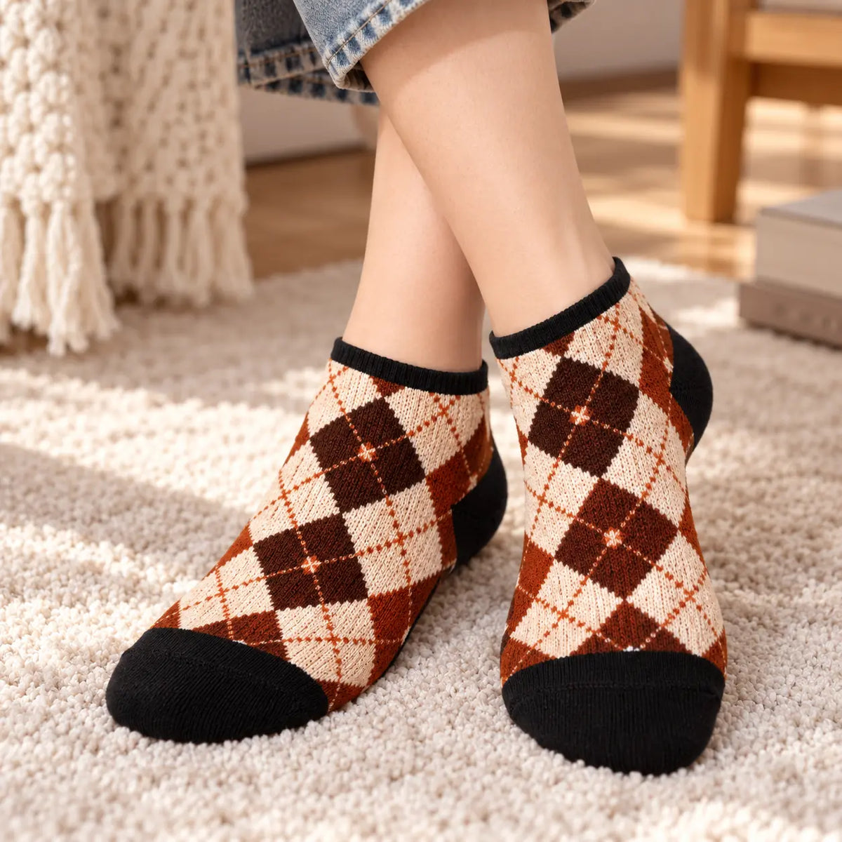 Voysox Ankle Compression Socks - Vintage Collegiate Style