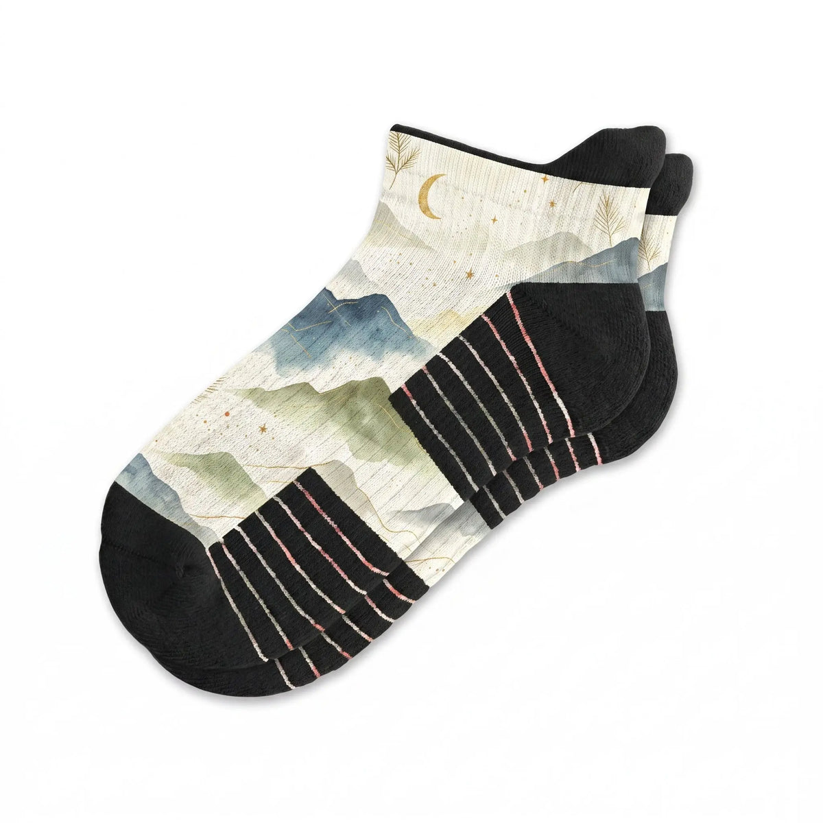 Voysox Ankle Compression Socks‑Ink‑Wash Style
