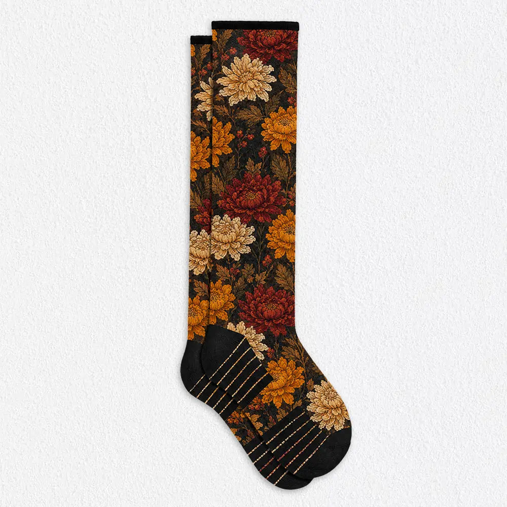 Voysox Compression Socks — Autumn Chrysanthemum