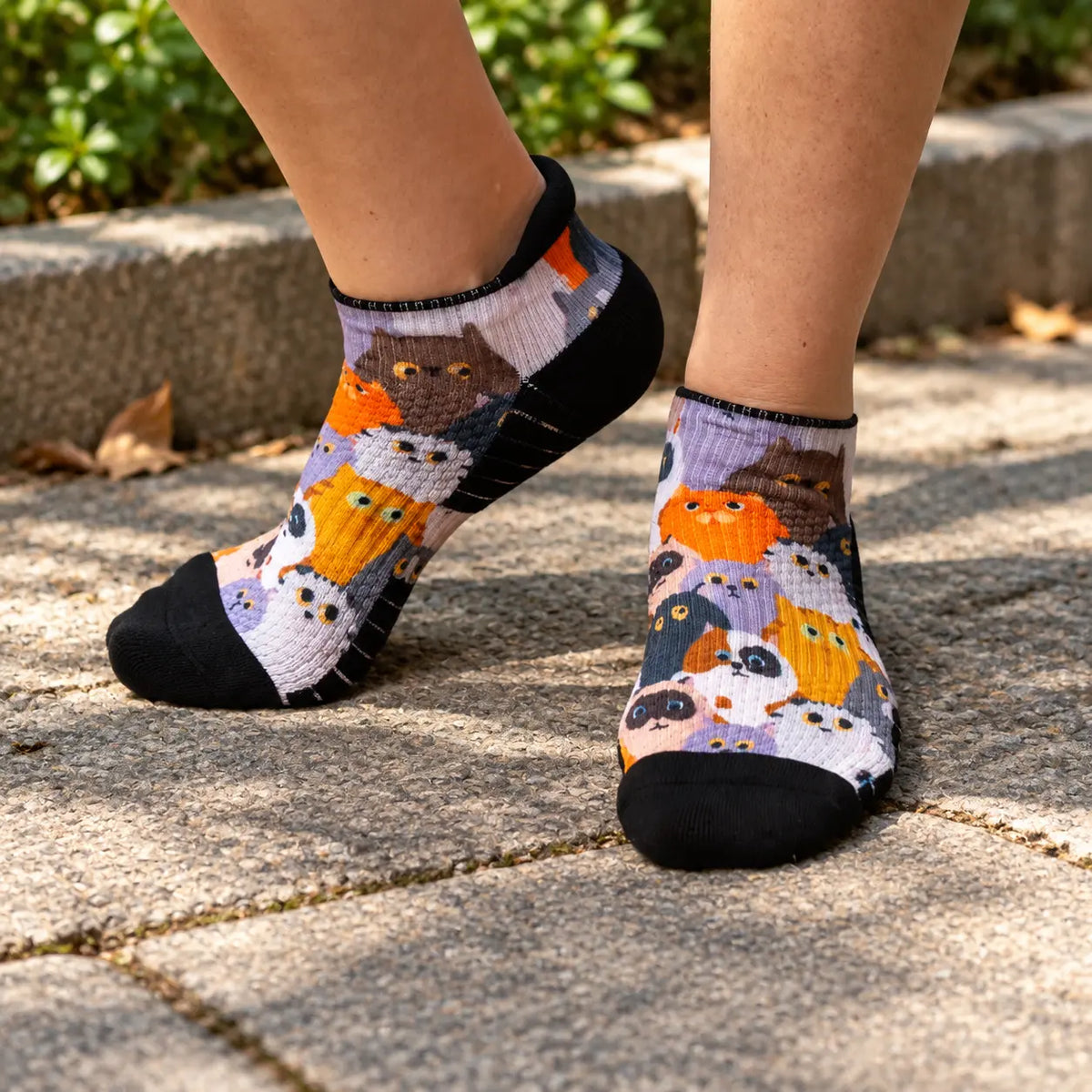 Cats Ankle Compression Socks for Men & Women | 14 mmHg