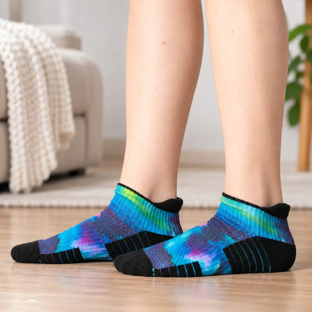 Voysox Northern Lights Ankle Compression Socks, Gentle Support for Heavy & Tired Feet