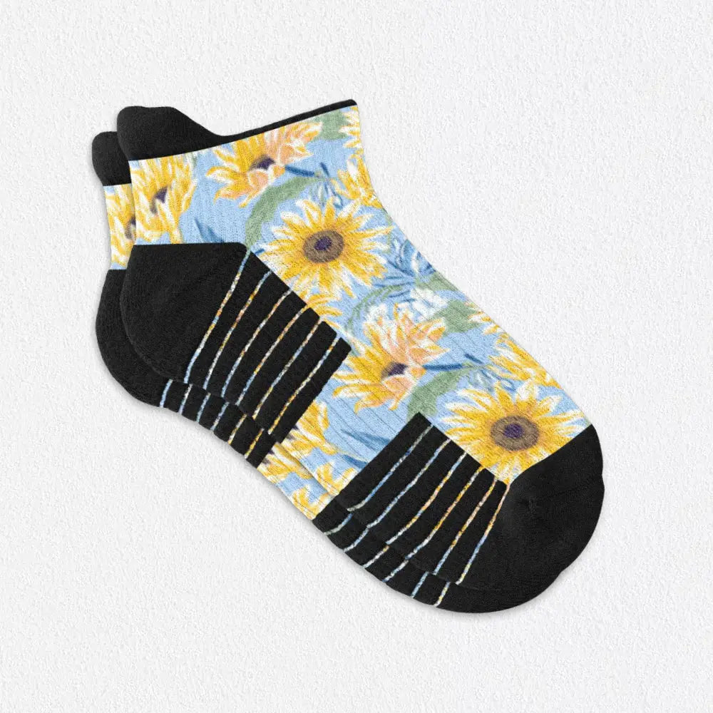 Sunny Days Ankle Compression Socks for Women | 14 mmHg