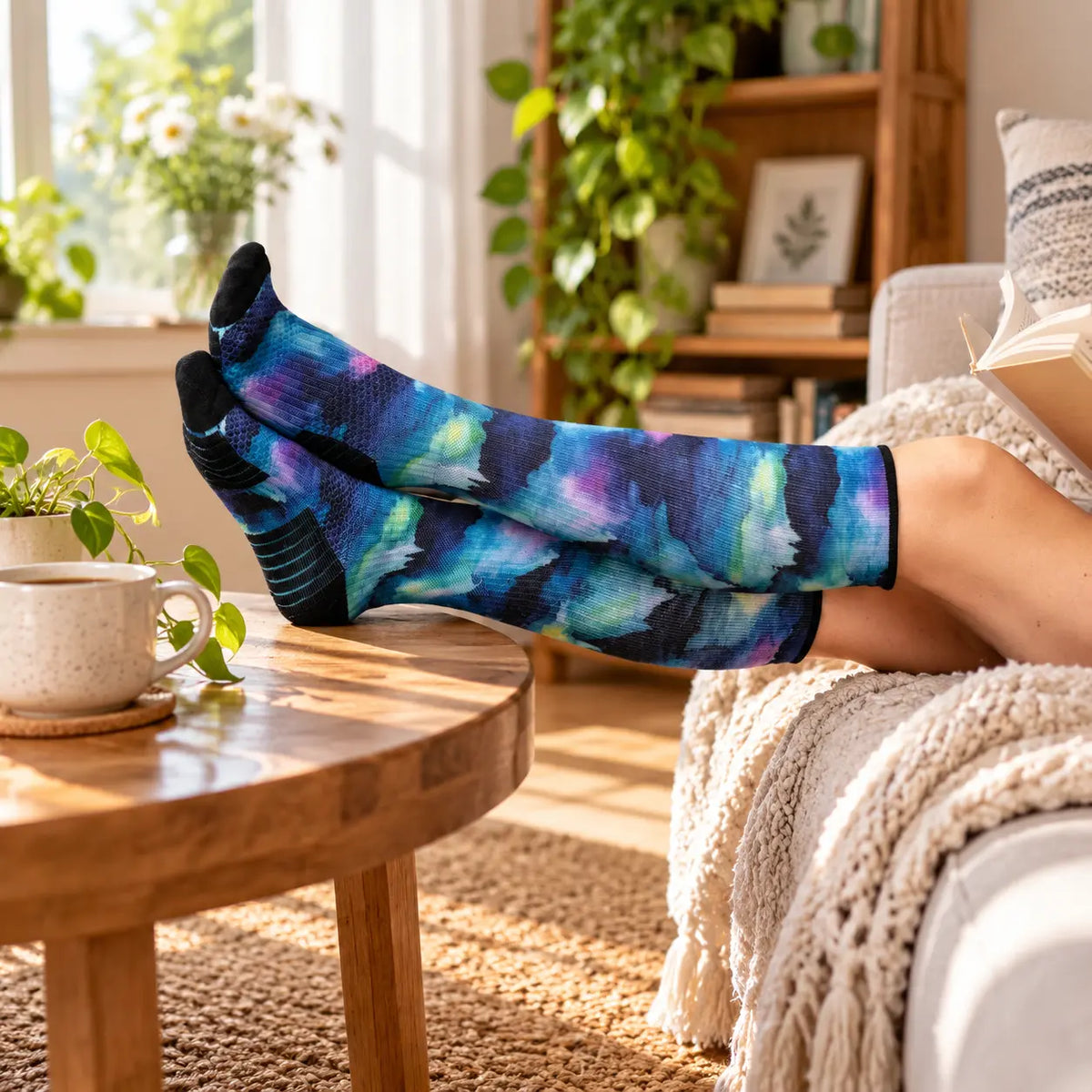 Voysox Northern Lights Compression Stockings, Gentle Support for Aching Legs