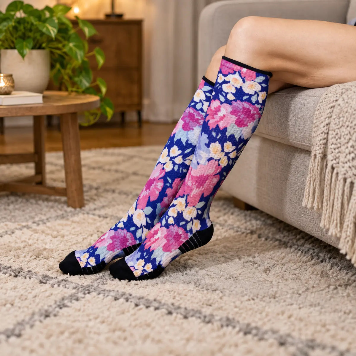 Floral Compression Stockings for Nurses | All-Day Support