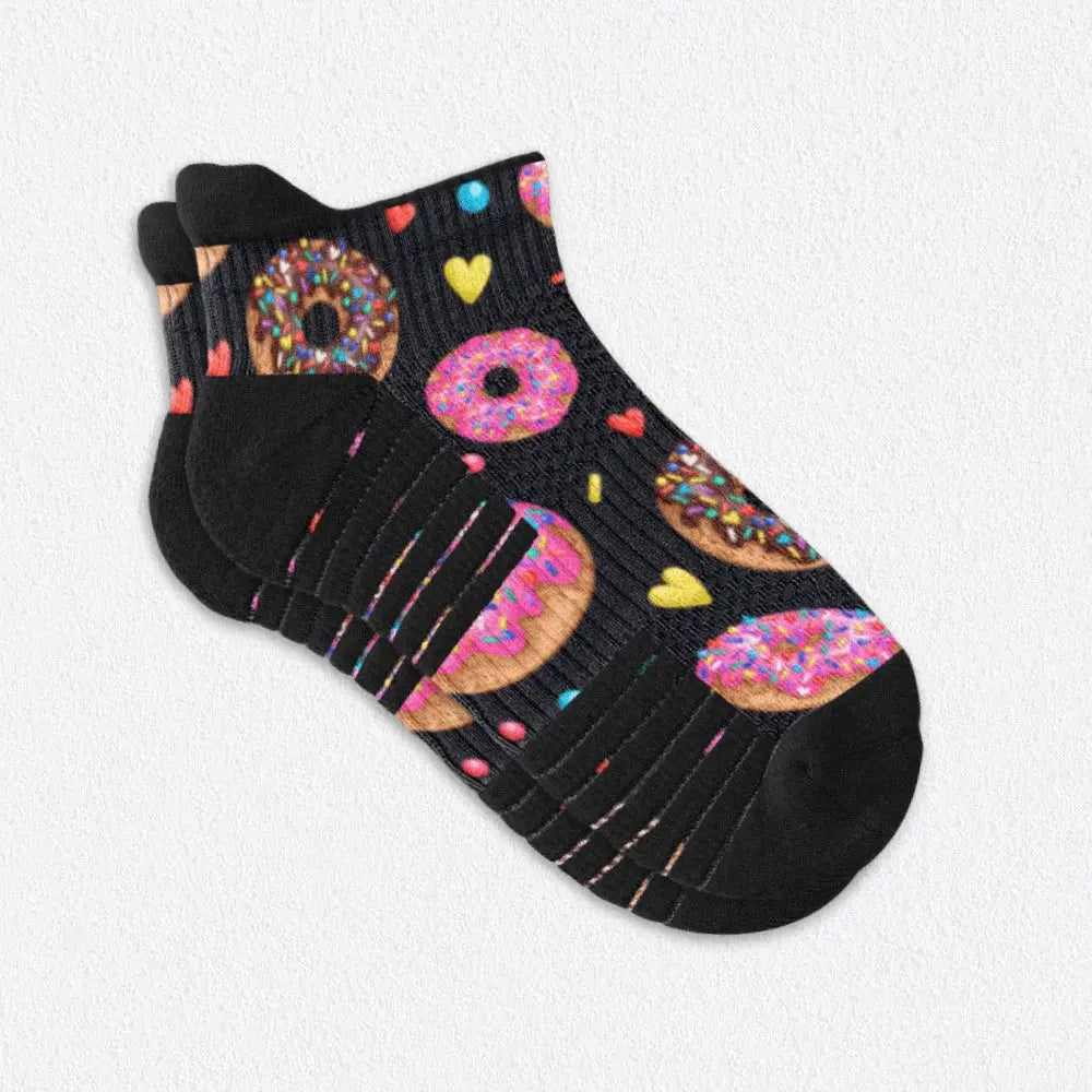 Donut Delight Ankle Compression Socks for Long Flights | 14 mmHg