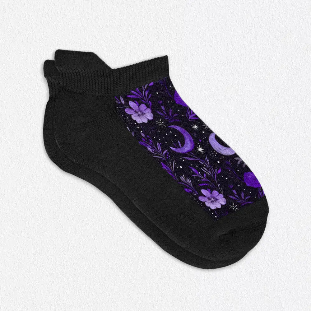 Spring Showers Ankle Socks - Floral Rain Pattern