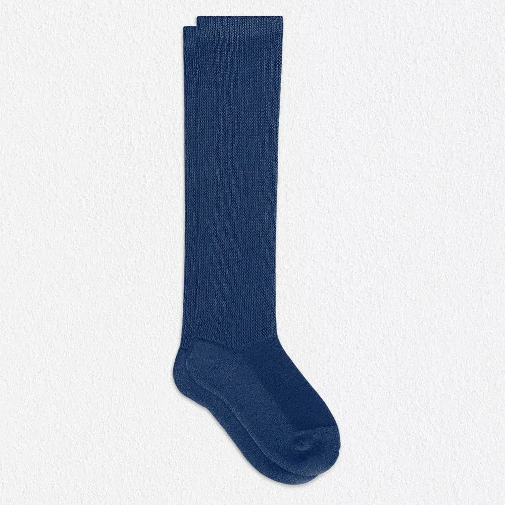 Mustard Floral NoMark™ Socks - Wide Calf Fit