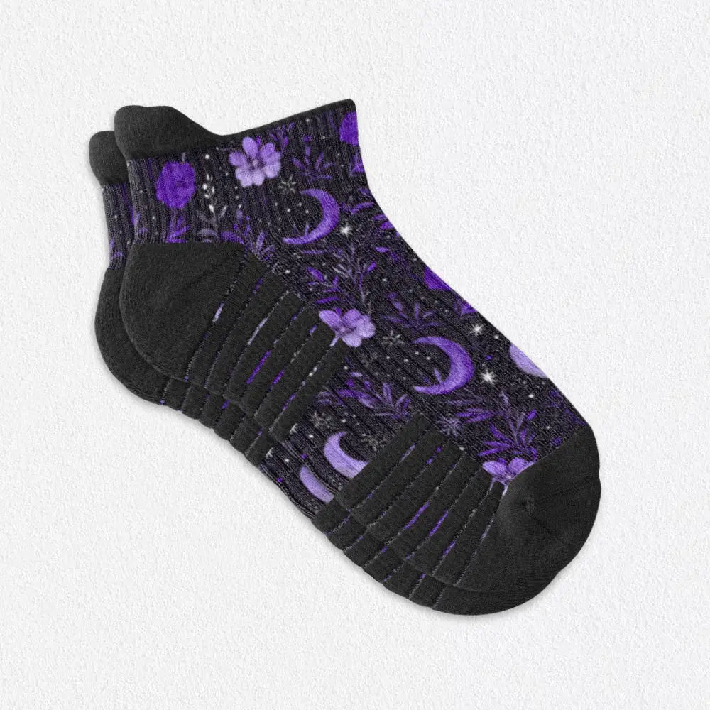 Purple Moon Ankle Compression Socks for Standing All Day | 14 mmHg