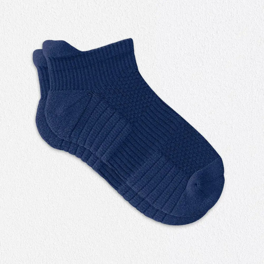 Voysox Navy Blue Ankle Compression Socks, Gentle Support for Tired Legs