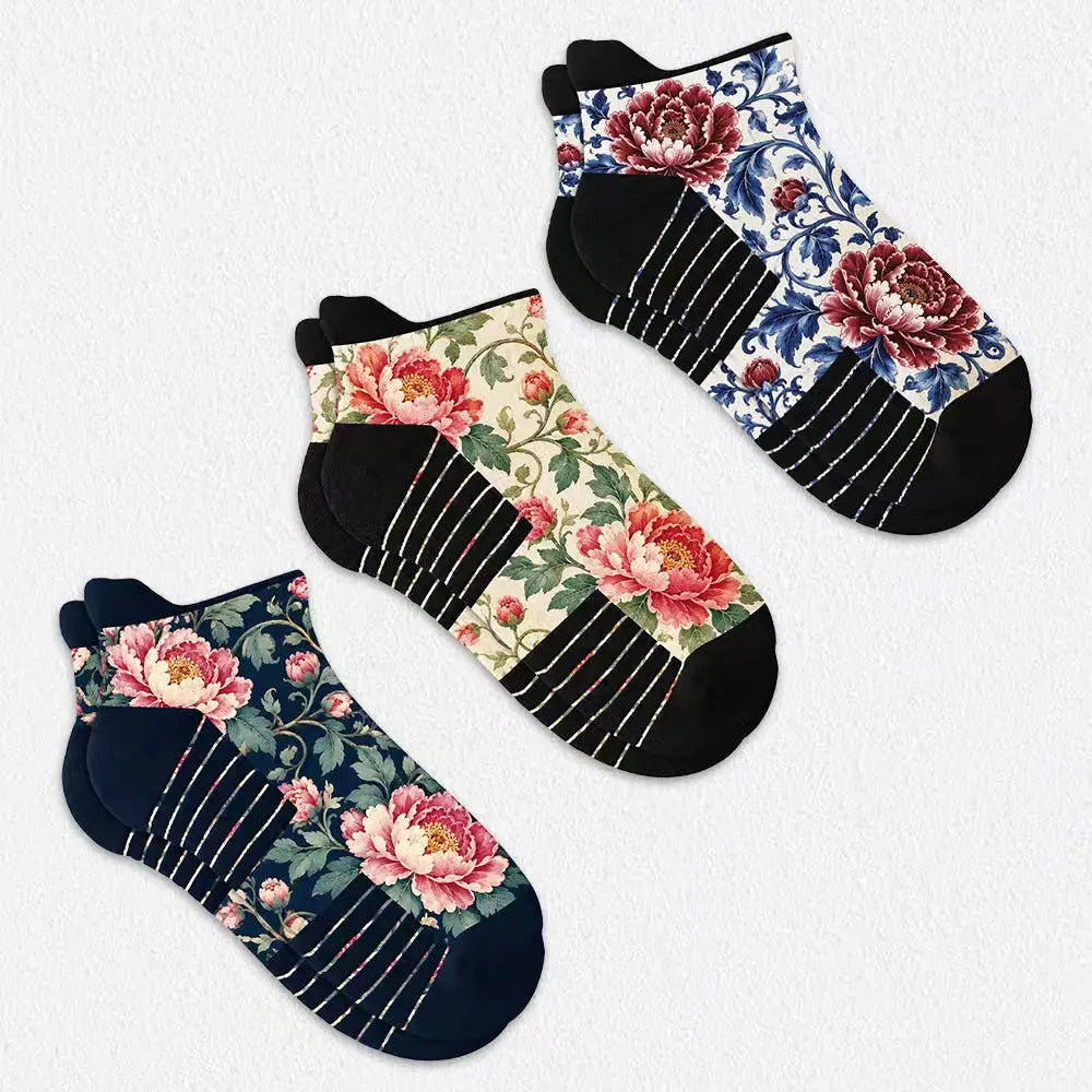 voysox Ankle Compression Socks-National Beauty Peony