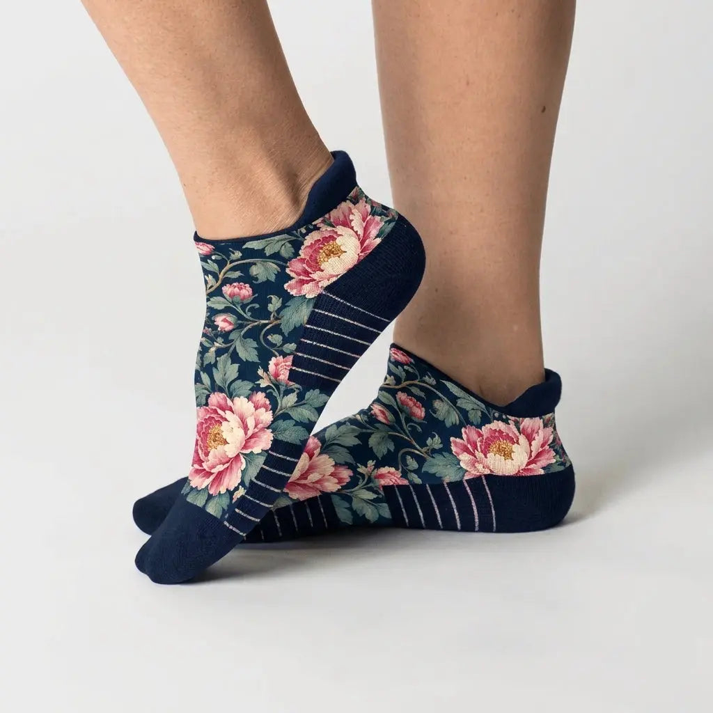voysox Ankle Compression Socks-National Beauty Peony