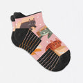 Voysox Cats in Boxes Ankle Compression Socks, 14 mmHg Gentle Support for Heavy & Tired Feet