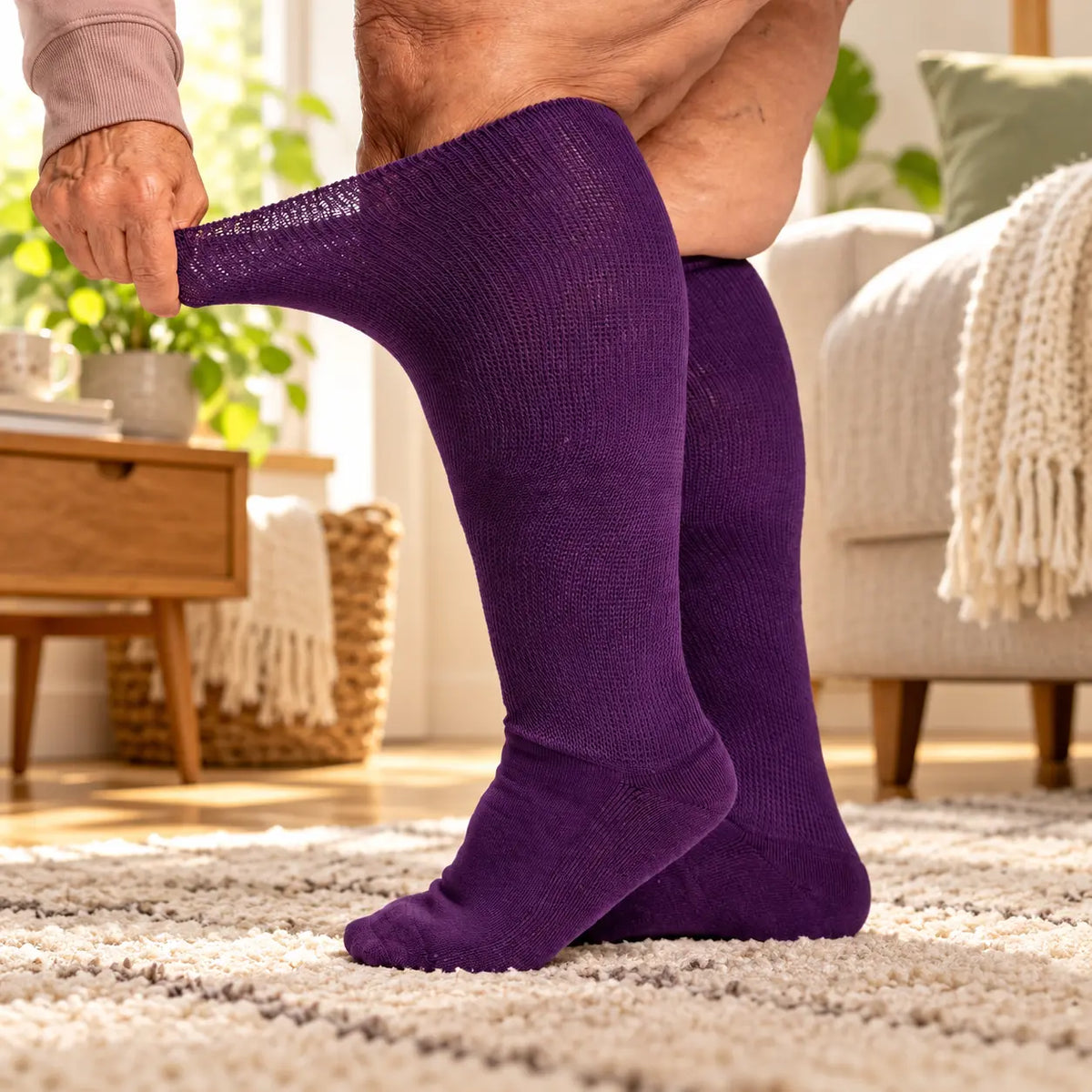 Royal Purple NoMark™ Socks - Wide Fit Non-Binding