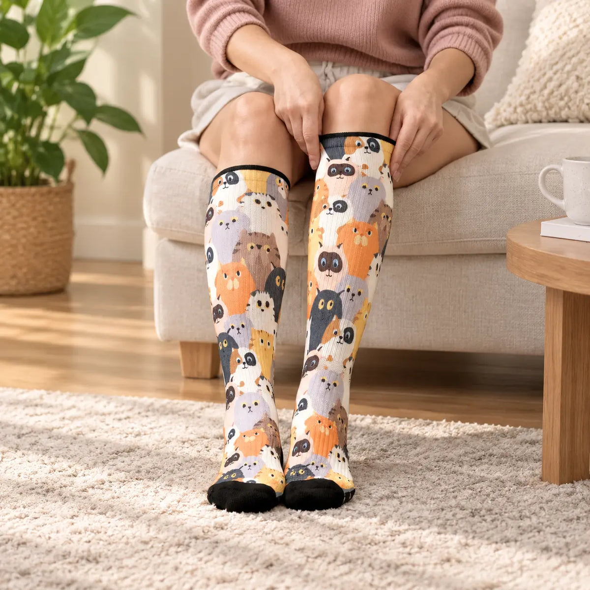 Cats Compression Stockings for Circulation | Knee High