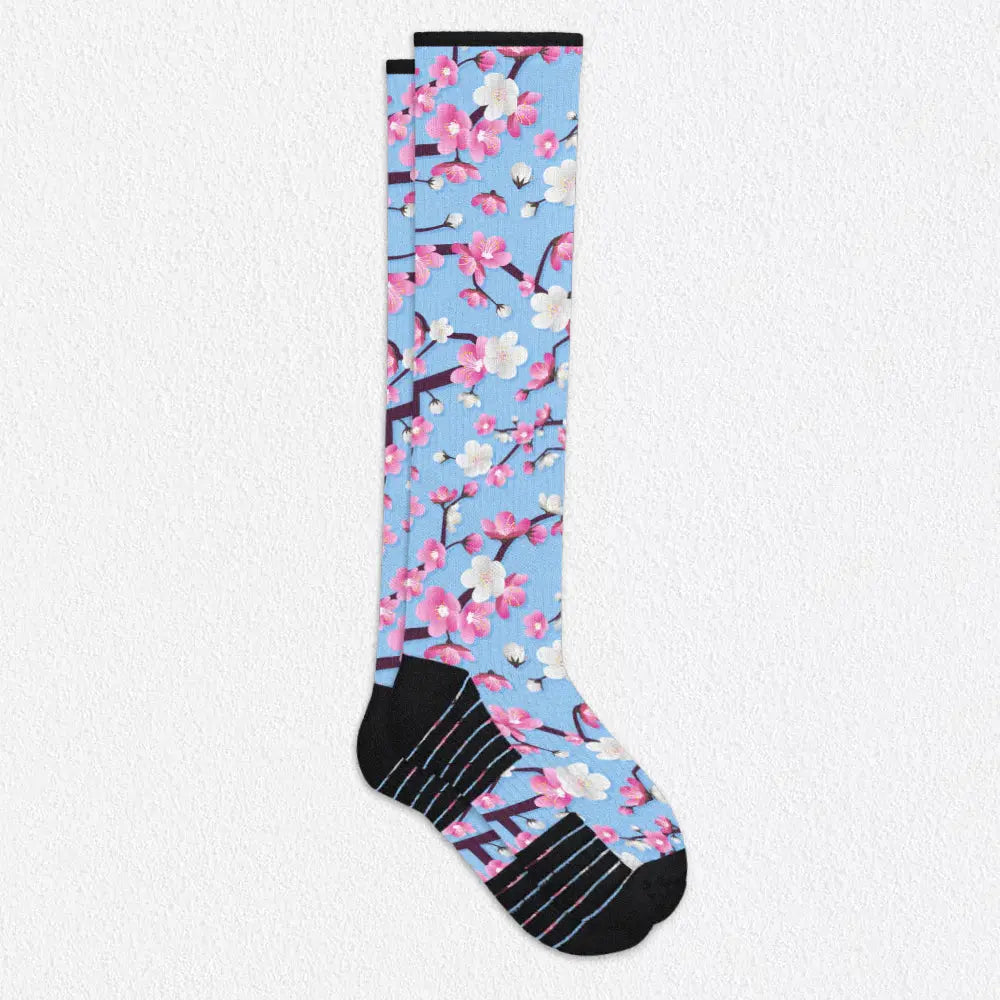 Cherry Blossoms Compression Stockings for Tired Legs