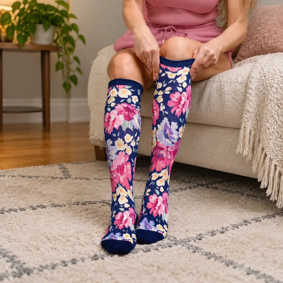 Floral Compression Stockings for Nurses | All-Day Support