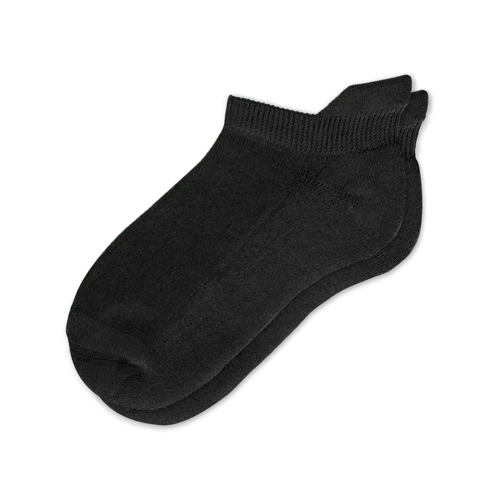Black ankle socks for daily wear - soft bamboo comfort