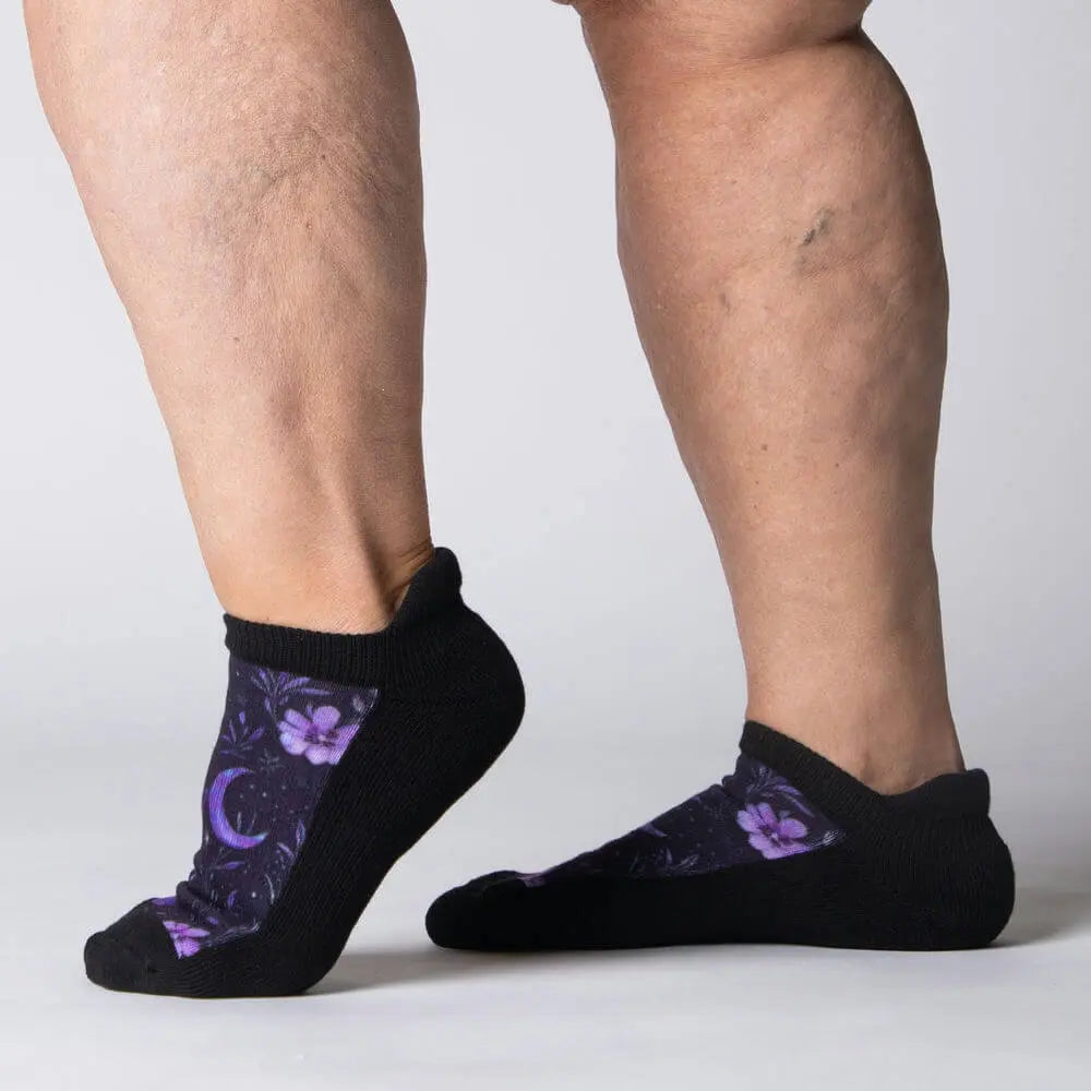Spring Showers ankle socks - soft bamboo fabric detail