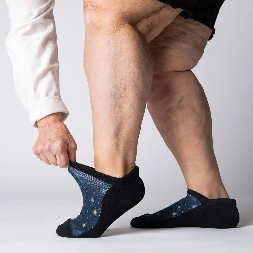 Flower Friends ankle socks - breathable moisture-wicking knit