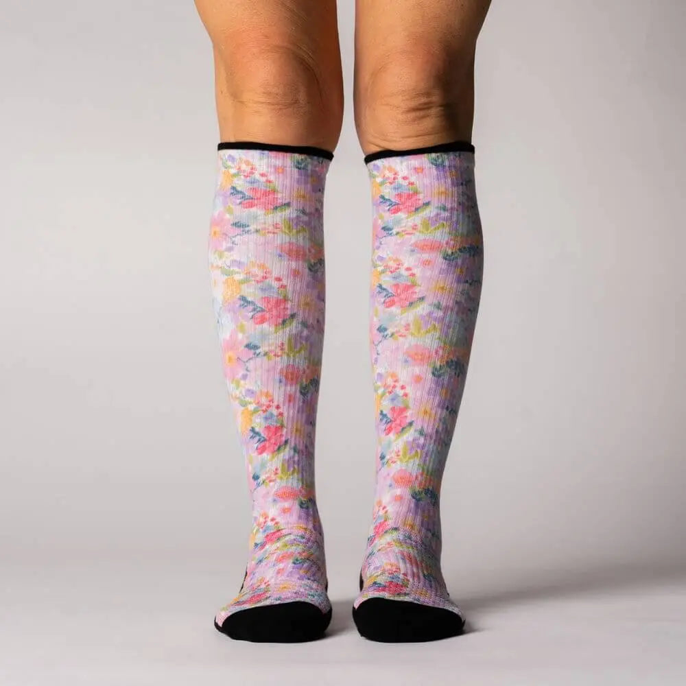 Bouquet compression stockings - anti-slip wide cuff detail