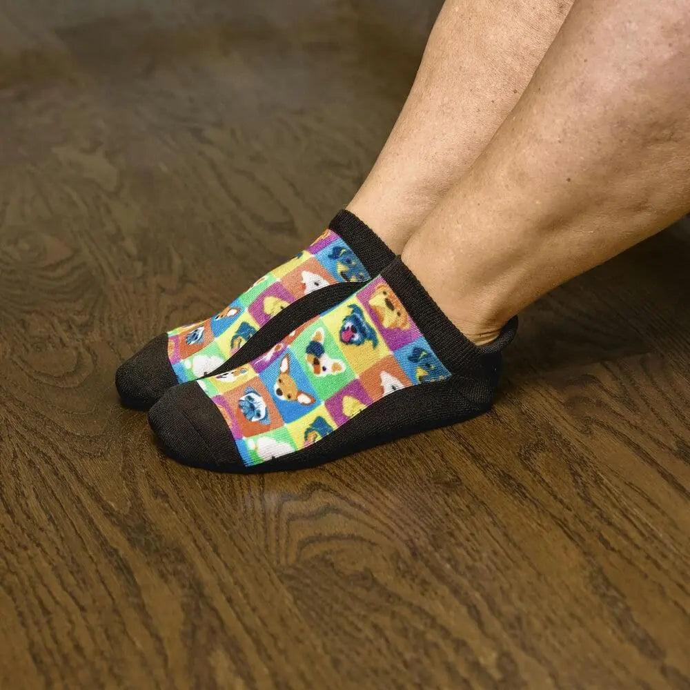 Celestial Moon ankle socks - breathable moisture-wicking knit