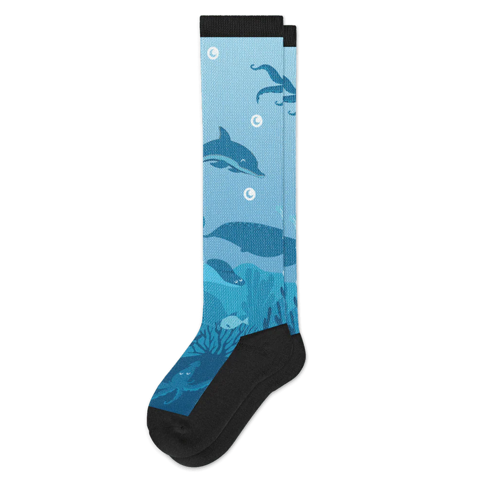 Deep Sea EasyStretch™ Non-Binding Knee High Socks | Voysox