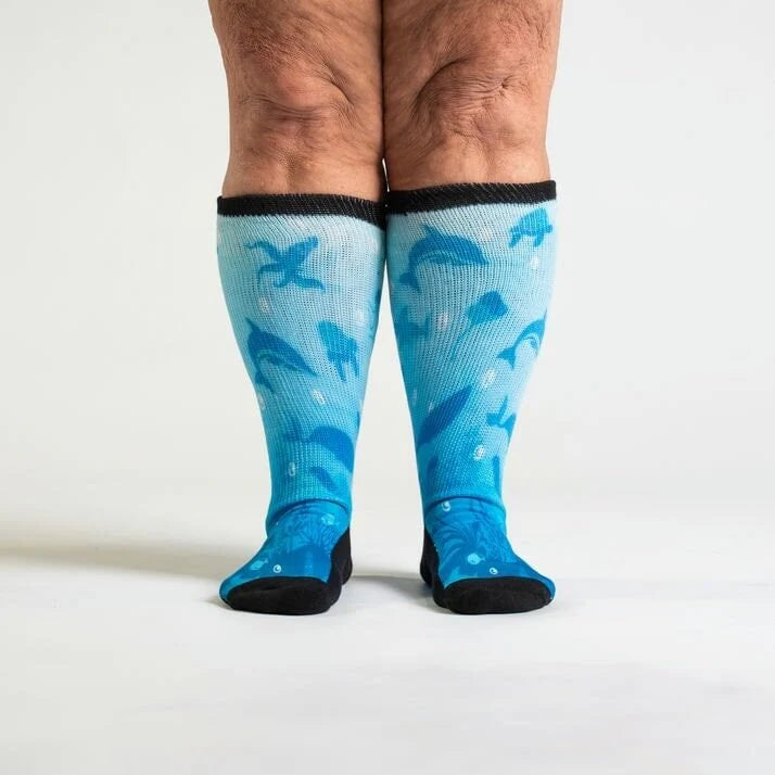 Deep Sea EasyStretch™ Non-Binding Knee High Socks | Voysox