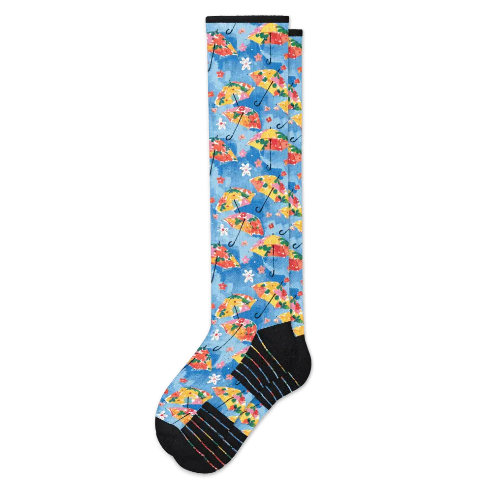 Spring Showers compression stockings for leg swelling relief - knee high 12-15 mmHg