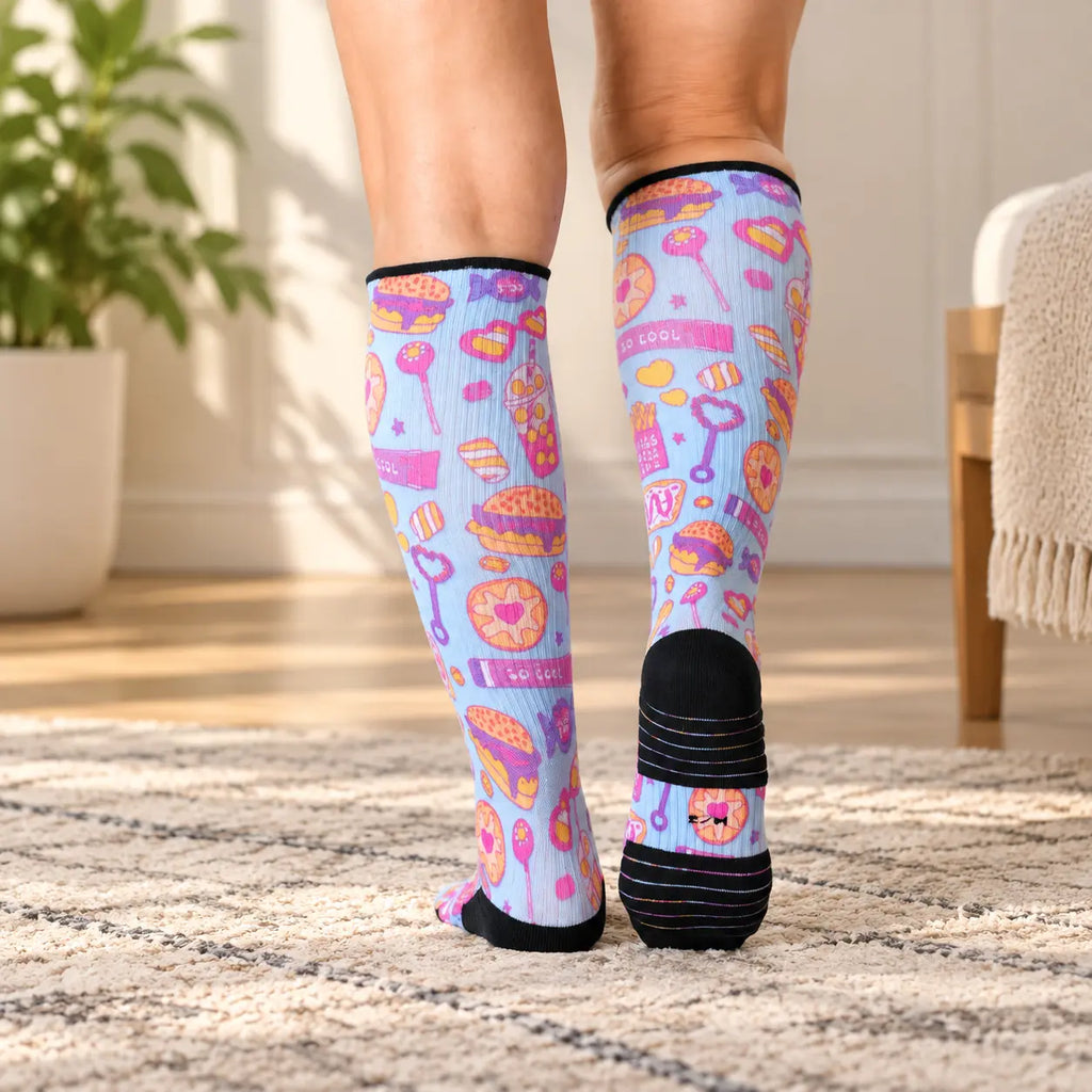 Snacks Compression Stockings for Work | Knee High