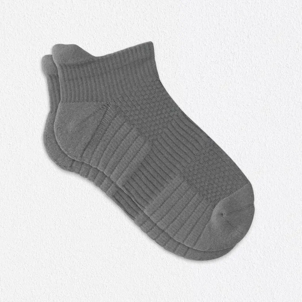 Gray Ankle Compression Socks for Men & Women | 14 mmHg