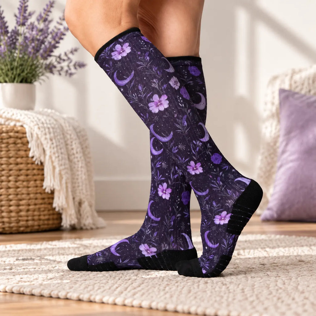 Purple Moon Compression Stockings for Leg Support