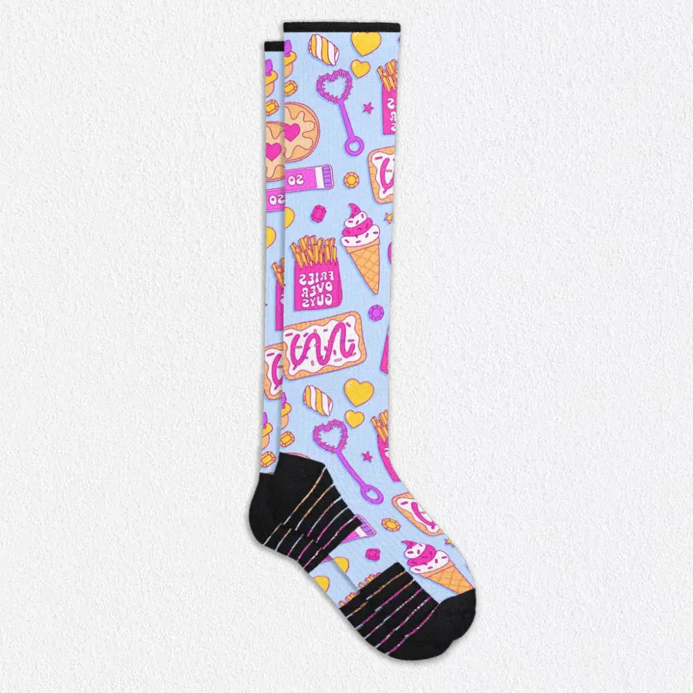 Snacks Compression Stockings for Work | Knee High