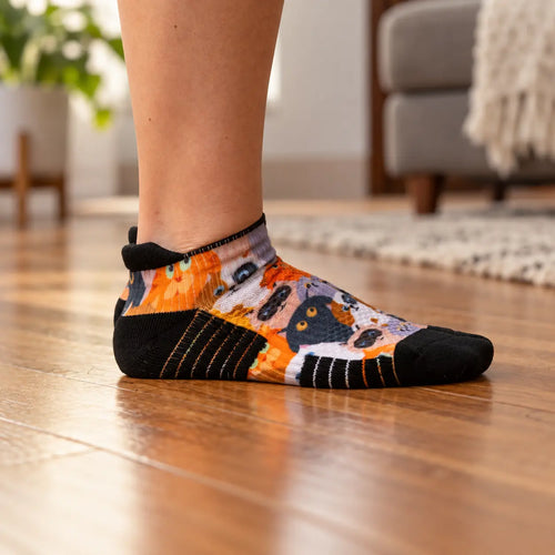 Cats Ankle Compression Socks for Men & Women | 14 mmHg
