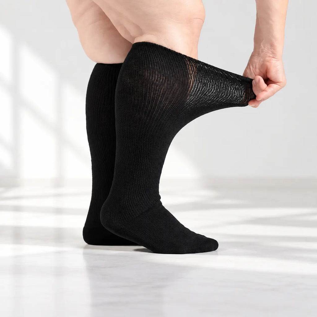 Black NoMark™ Socks for Men - Wide Calf Fit