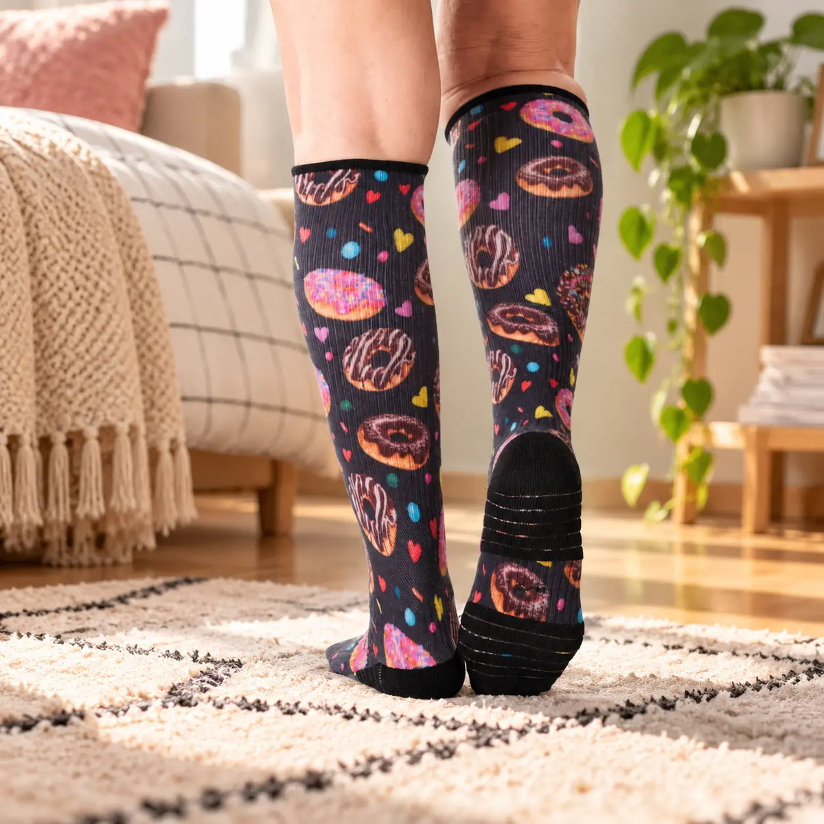 Donut Delight Compression Stockings for Long Flights