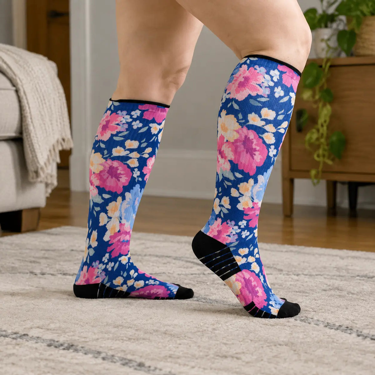 Floral Compression Stockings for Nurses | All-Day Support