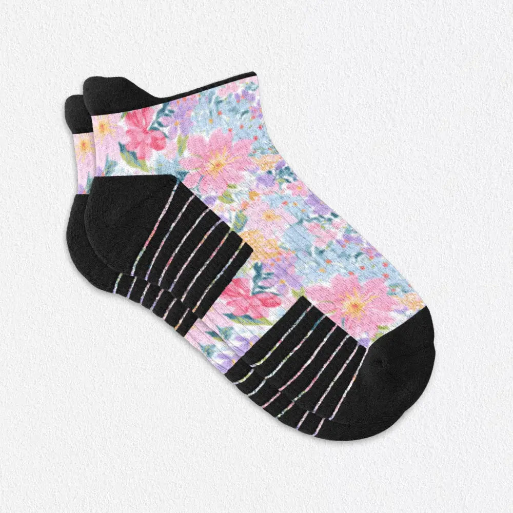 Bouquet Ankle Compression Socks for Daily Wear | 14 mmHg