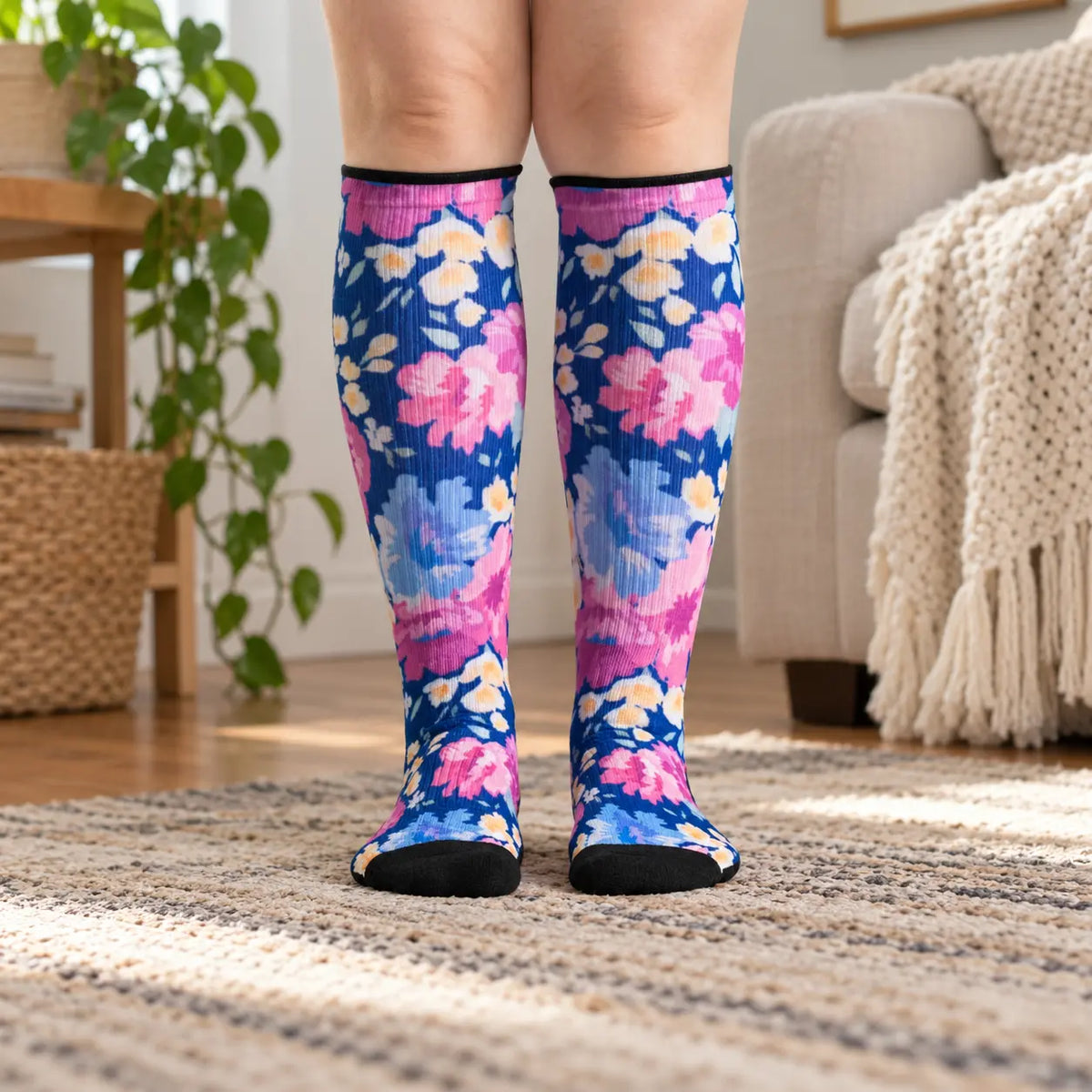 Floral Compression Stockings for Nurses | All-Day Support