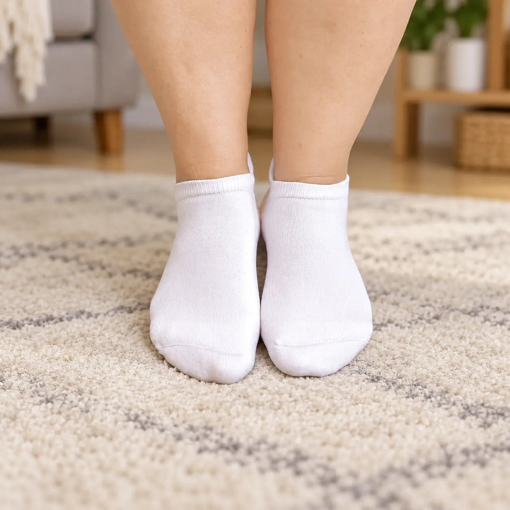 White Ankle Socks for Men & Women - Plain Comfort