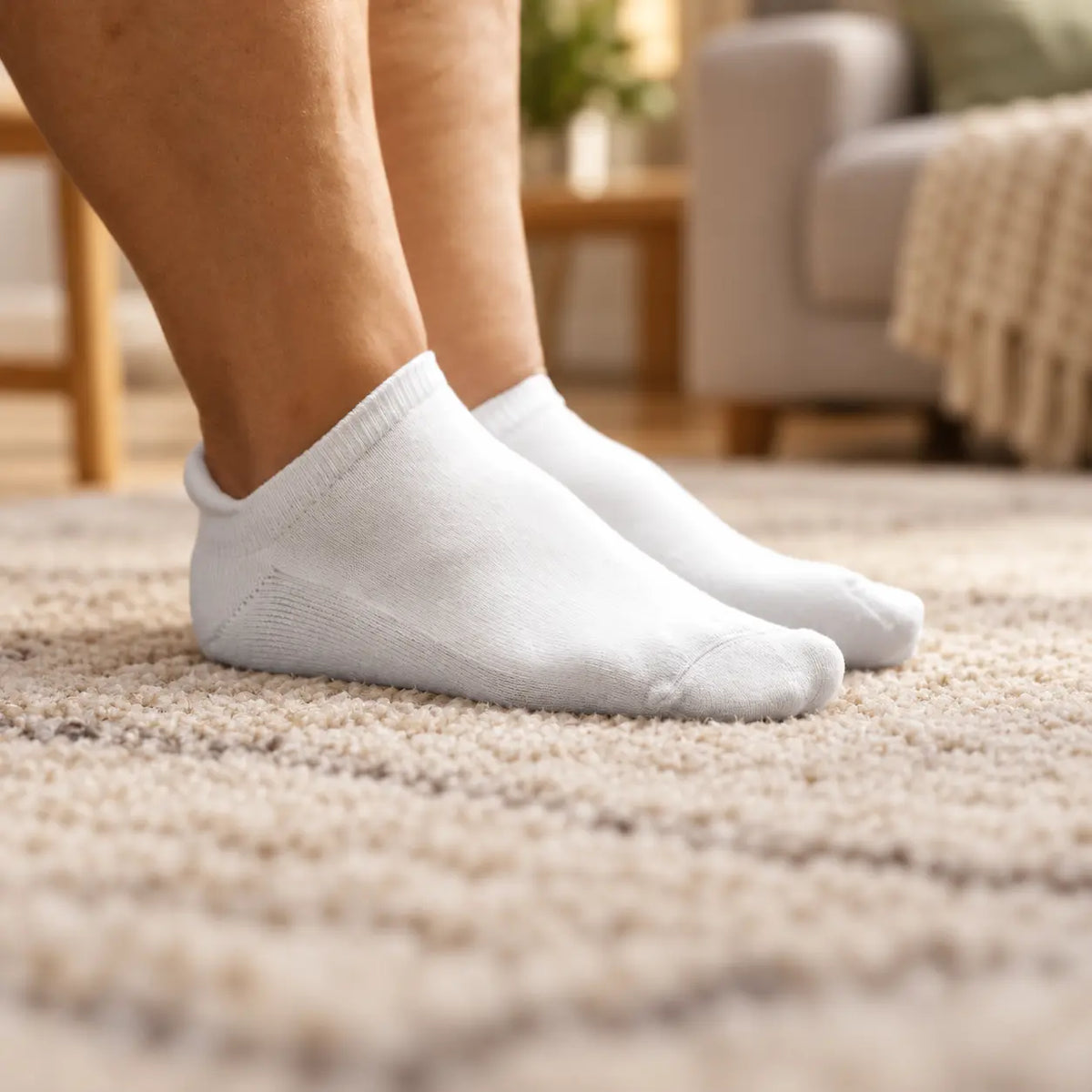 White Ankle Socks for Men & Women - Plain Comfort